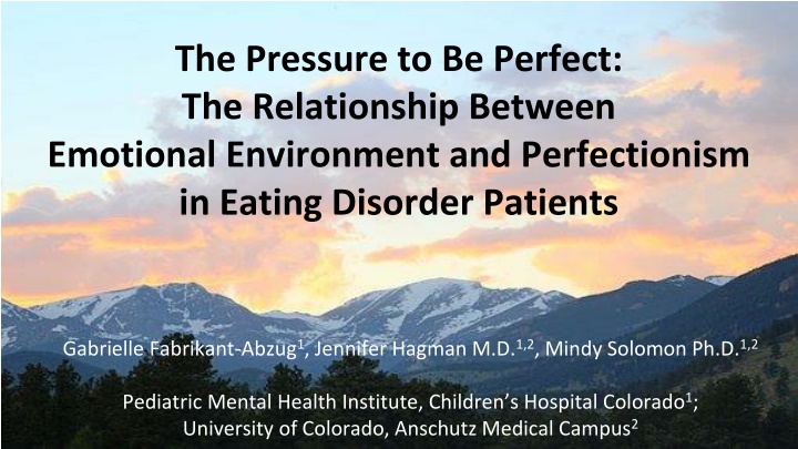 the pressure to be perfect the relationship
