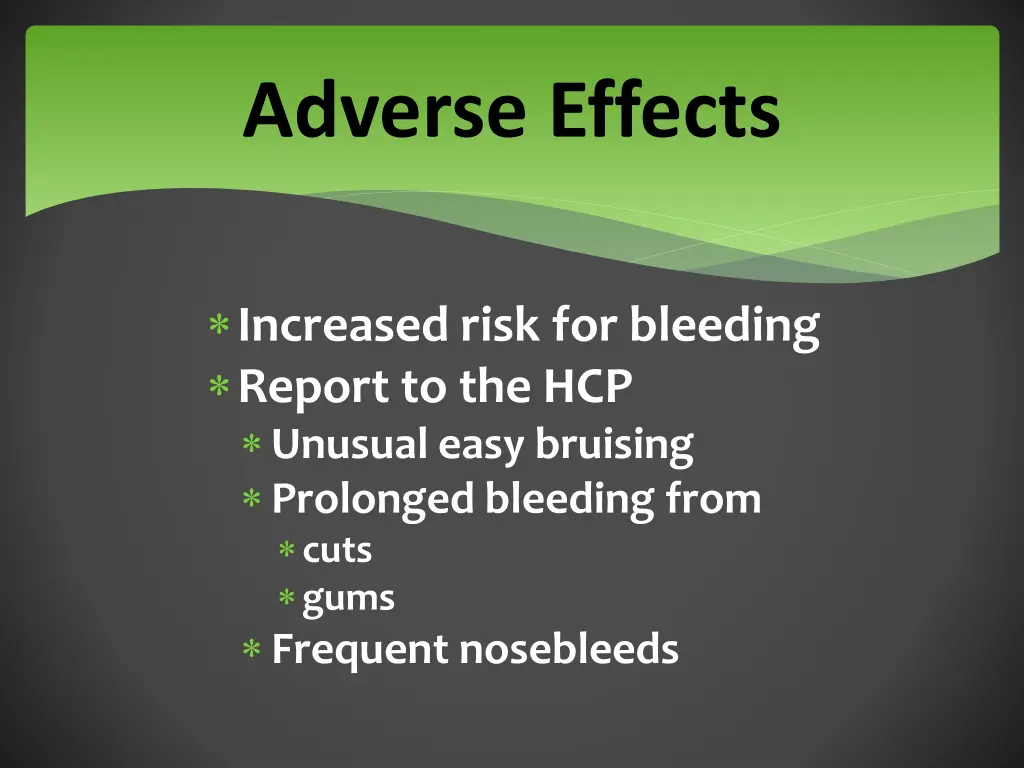 adverse effects