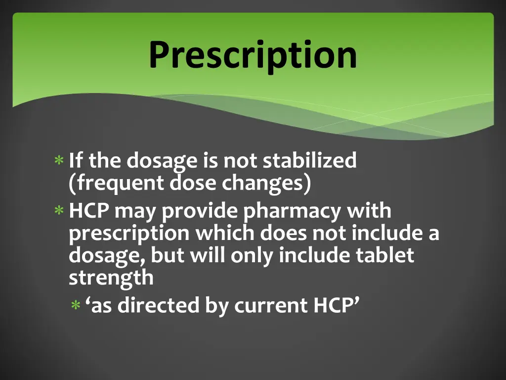 prescription