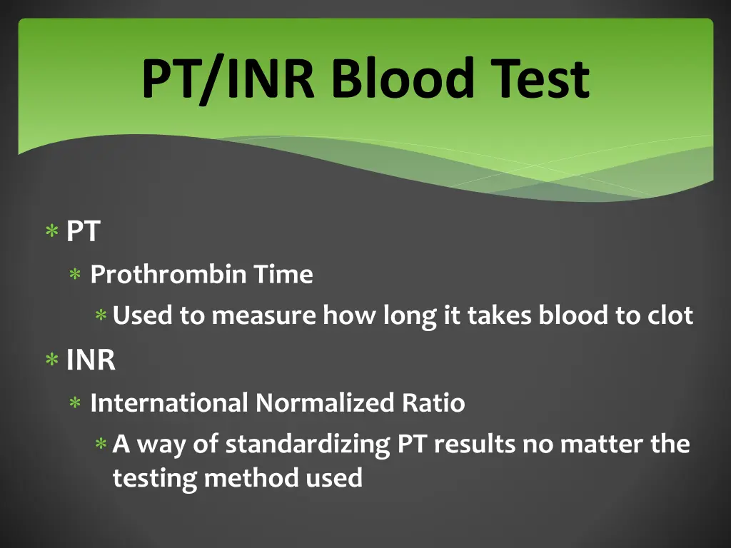 pt inr blood test