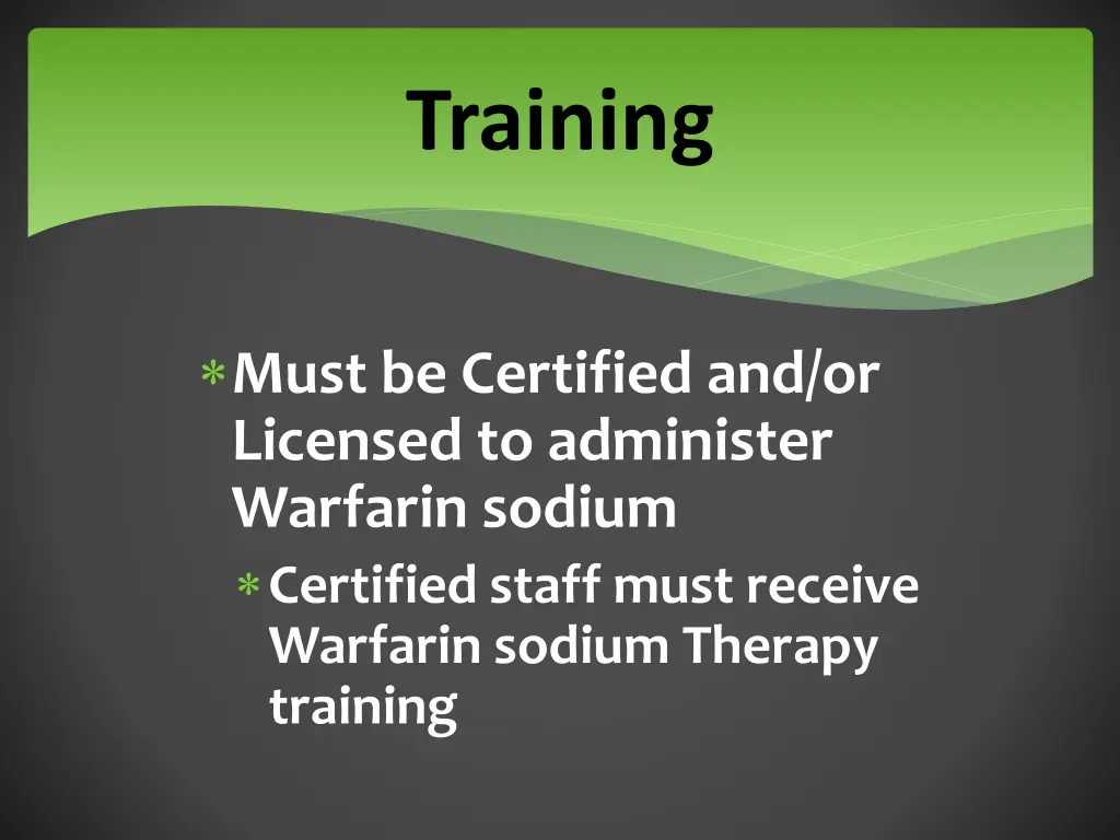 training