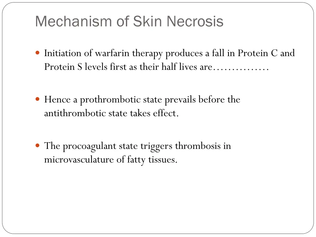 mechanism of skin necrosis