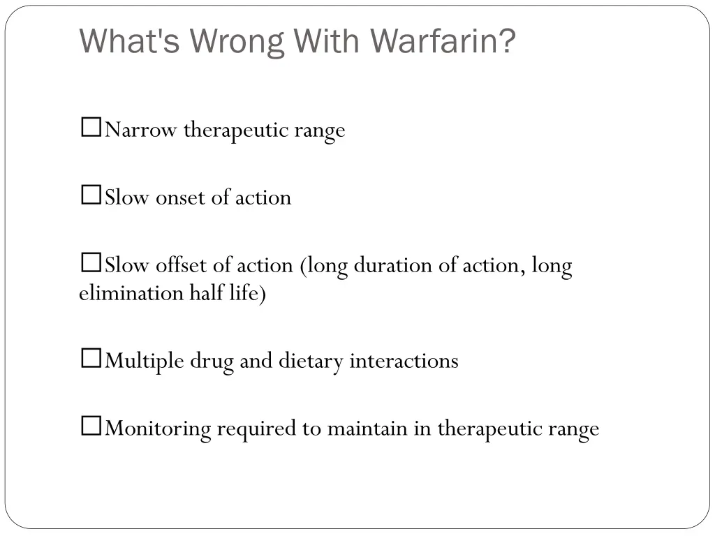 what s wrong with warfarin
