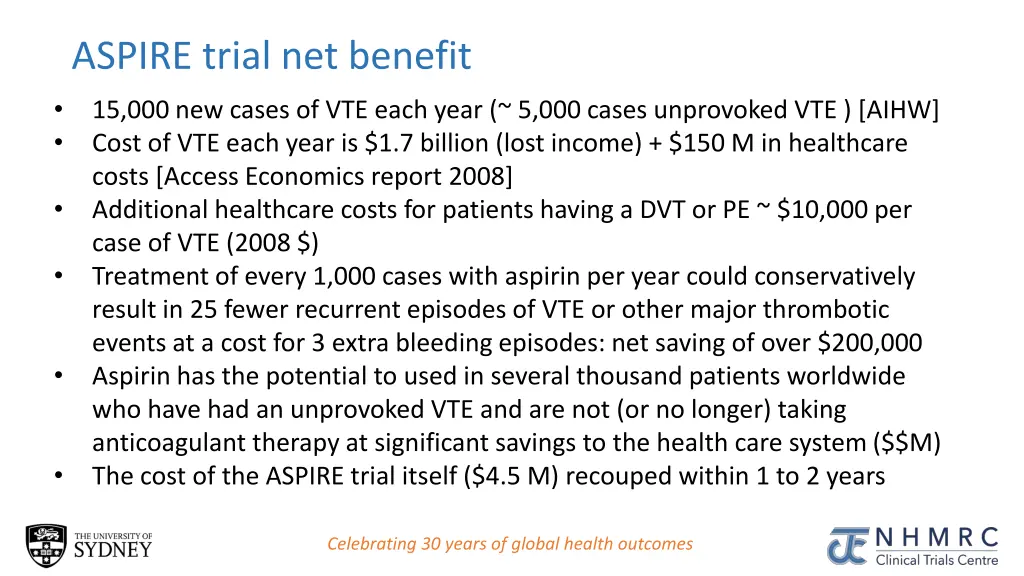aspire trial net benefit