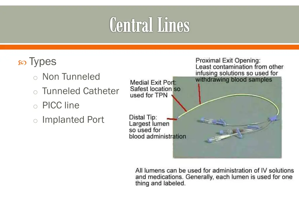 central lines