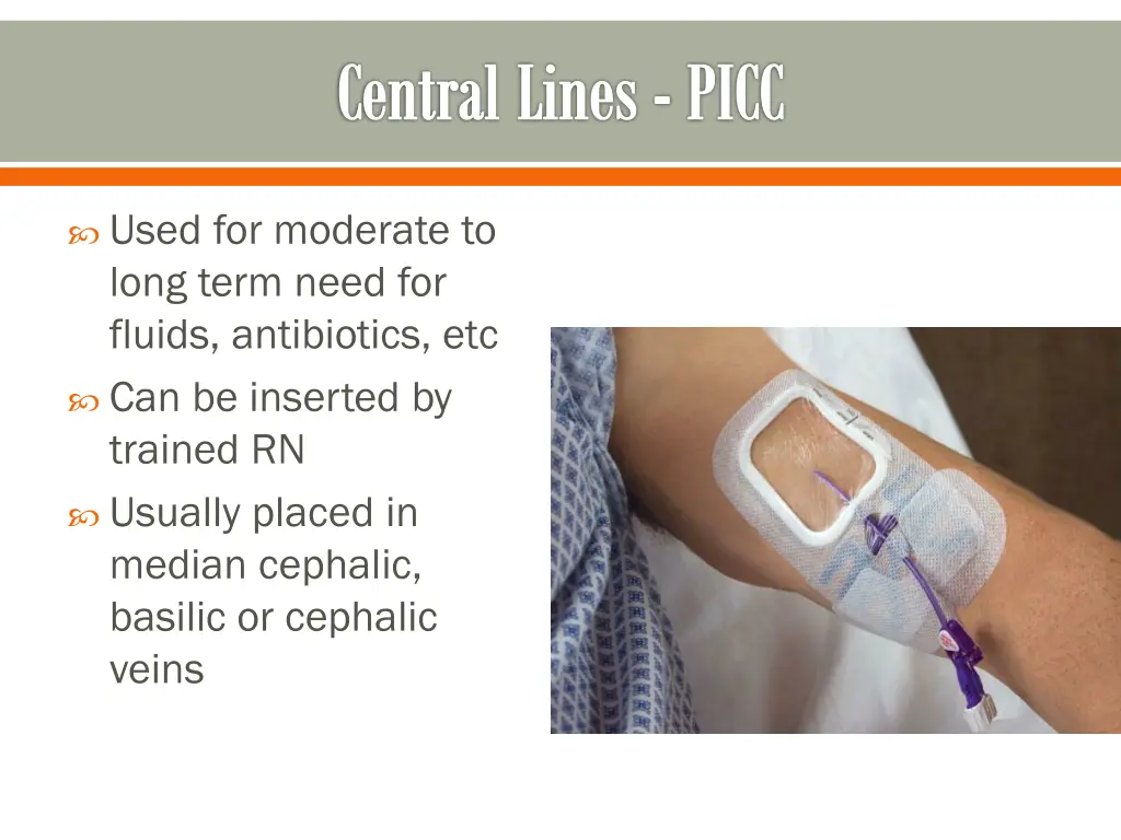 central lines picc