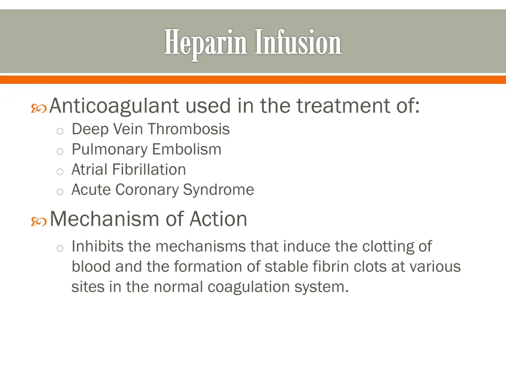 heparin infusion