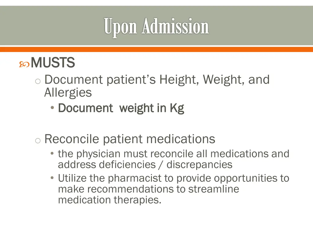 upon admission