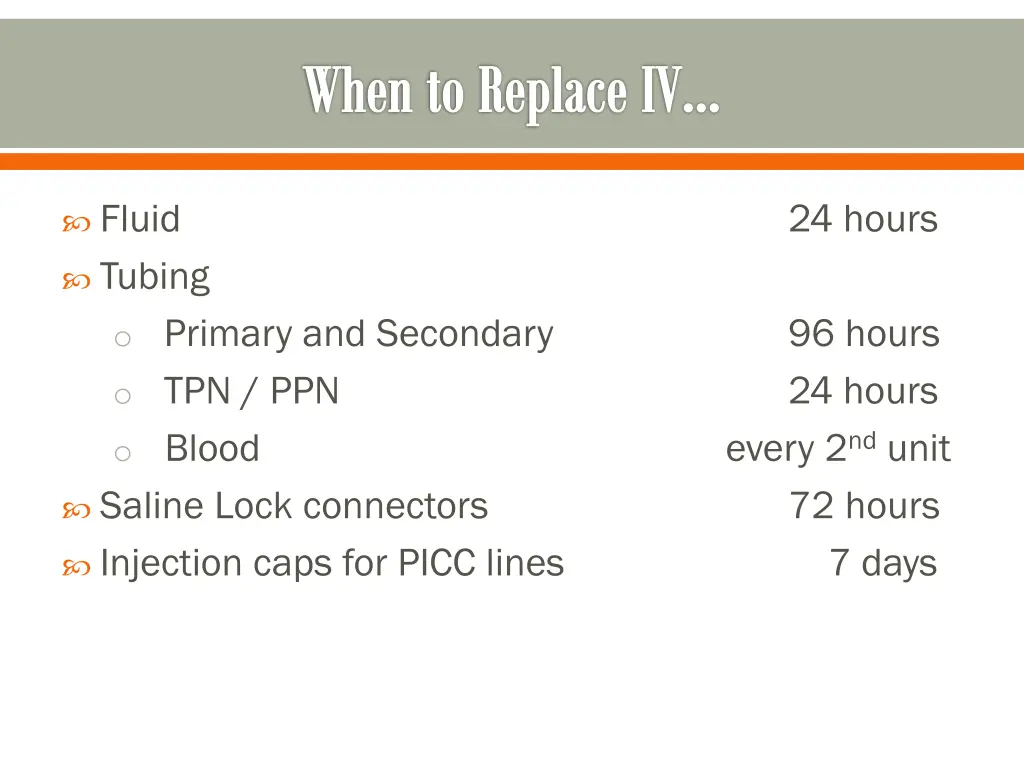 when to replace iv