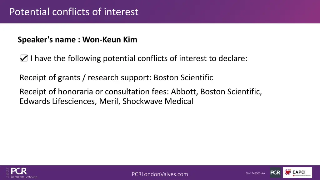 potential conflicts of interest
