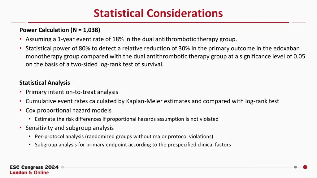 statistical considerations