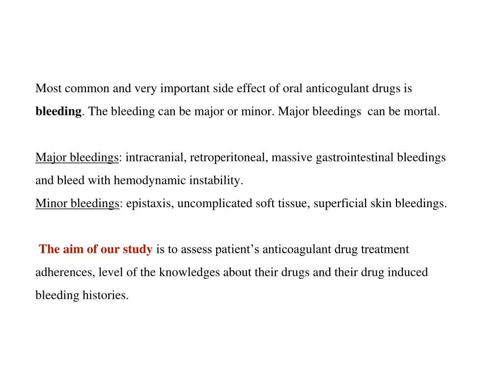 most common and very important side effect