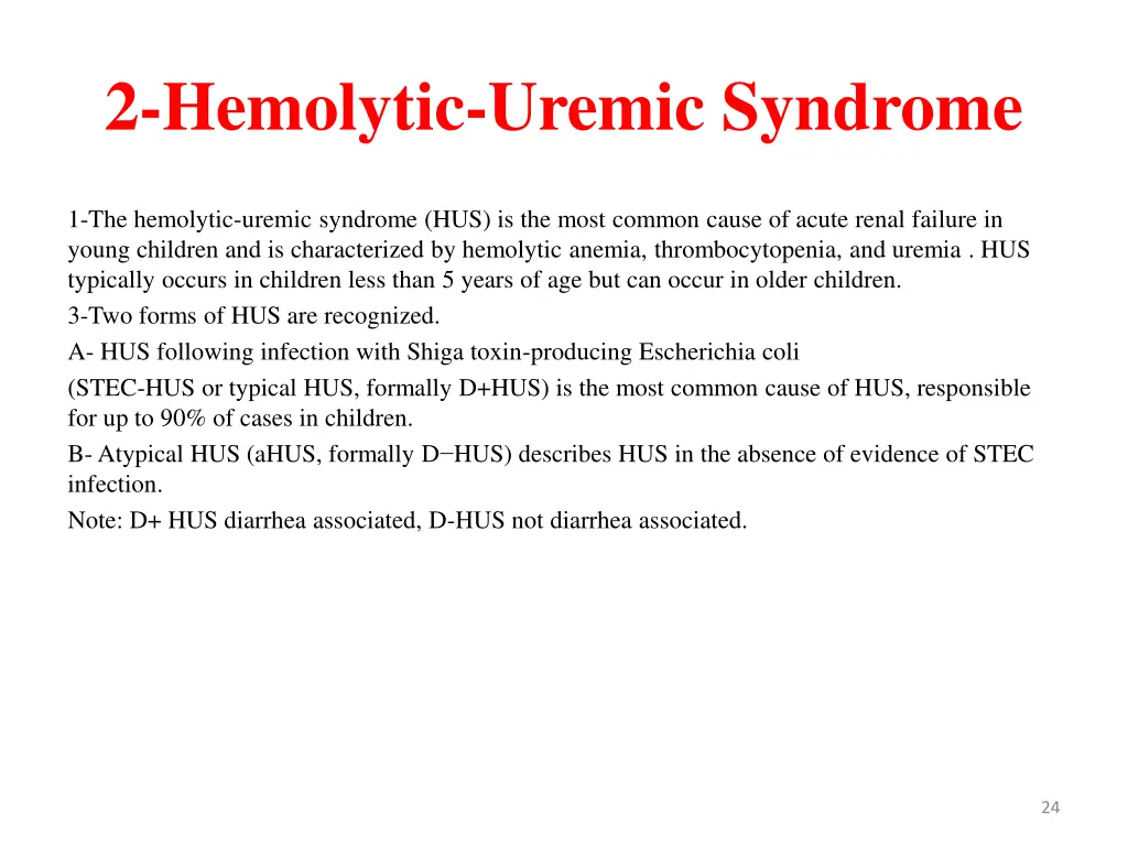 2 hemolytic uremic syndrome