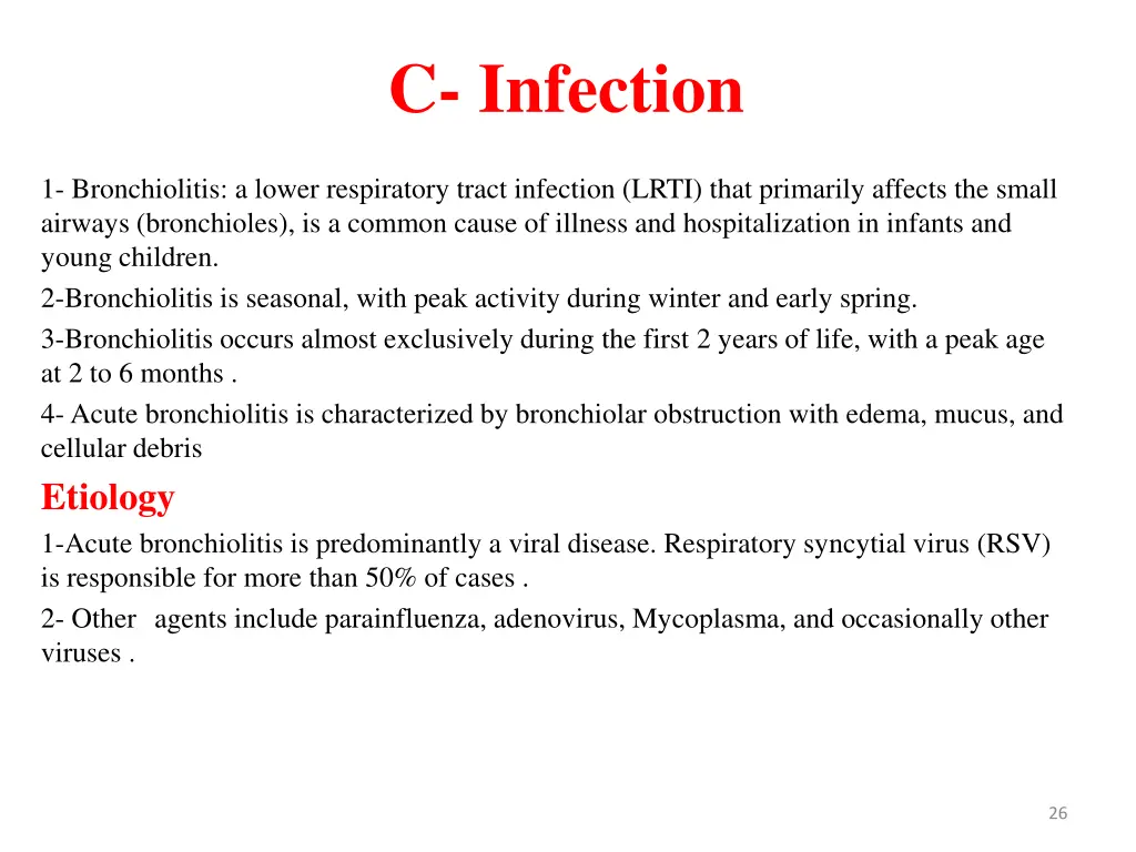 c infection