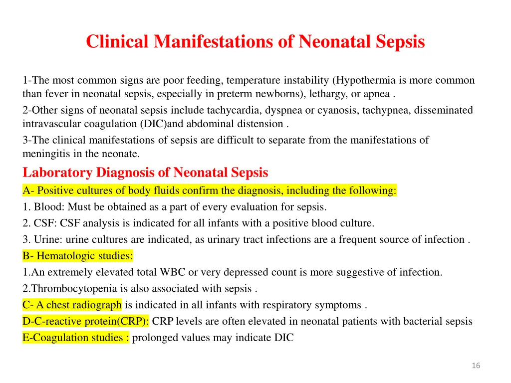 clinical manifestations of neonatal sepsis