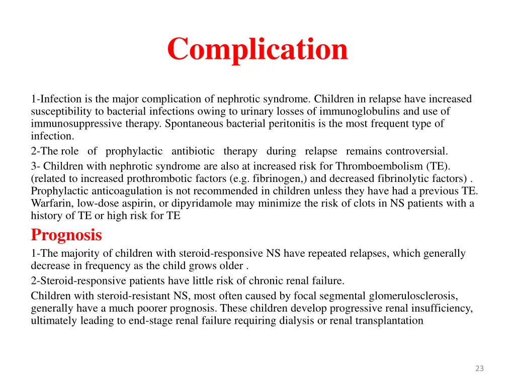 complication