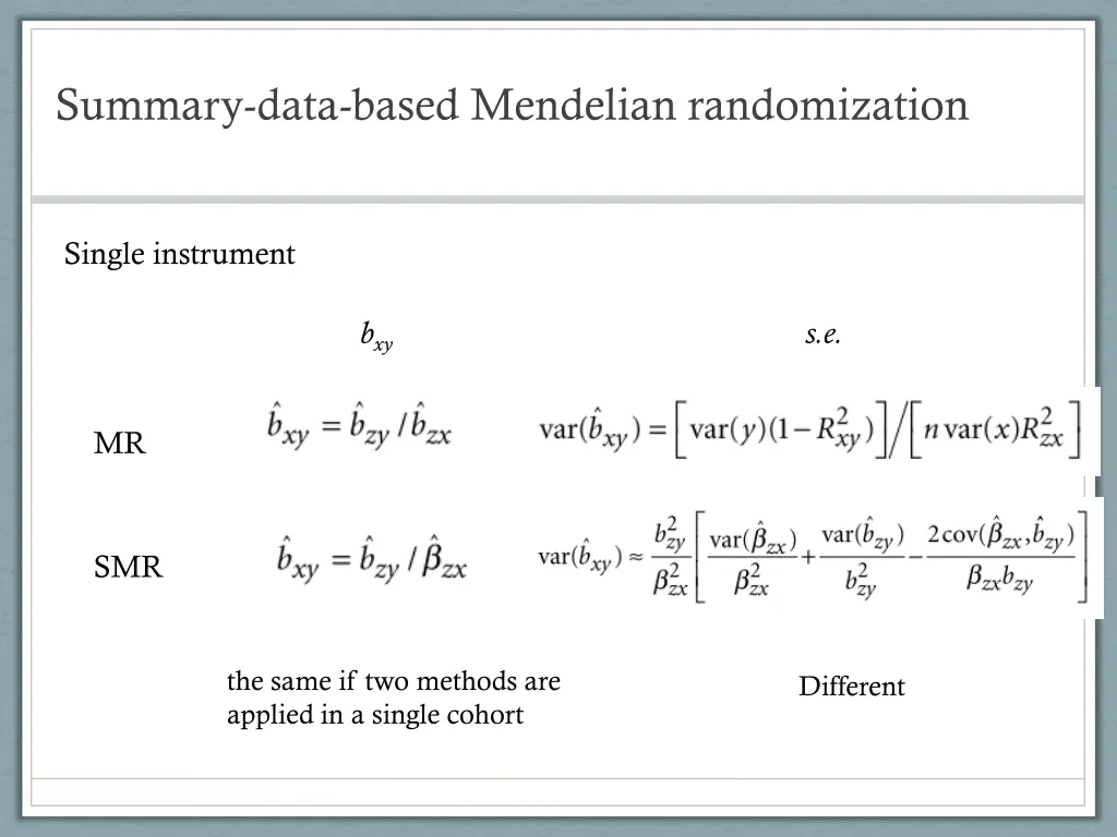 summary data based mendelian randomization 1