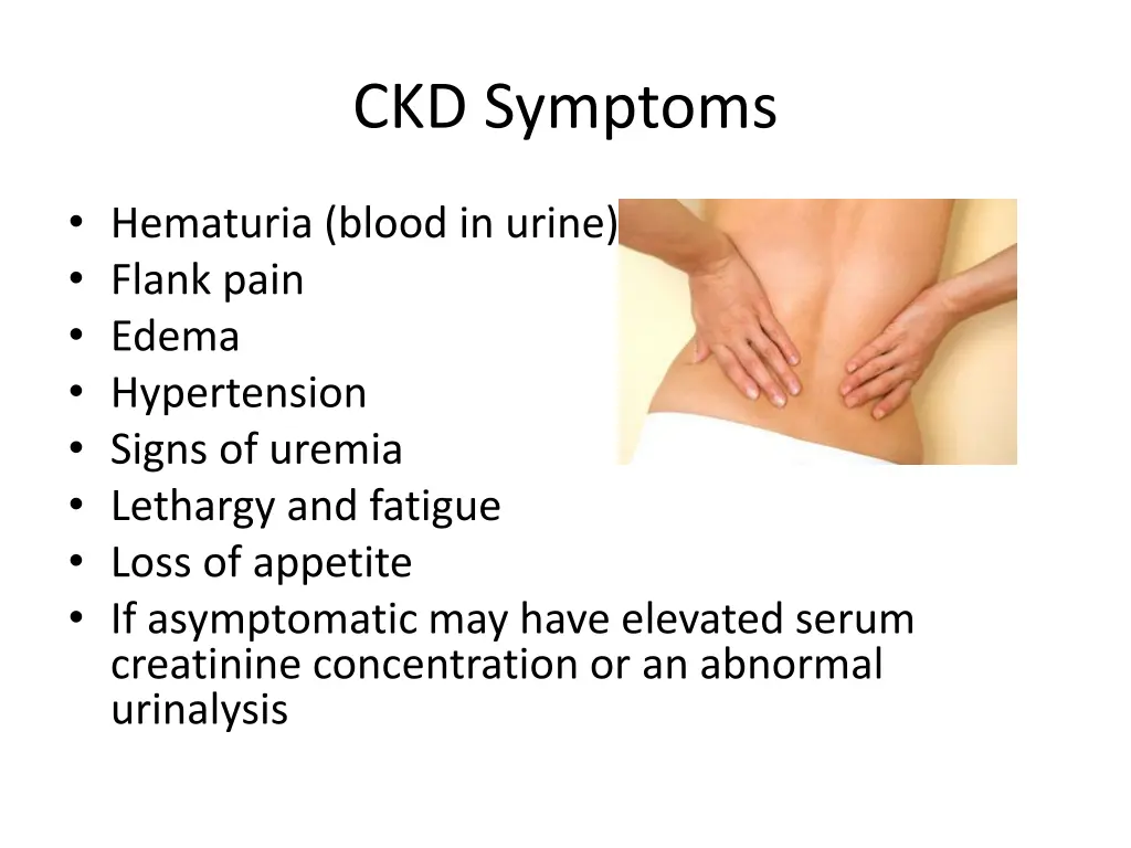 ckd symptoms