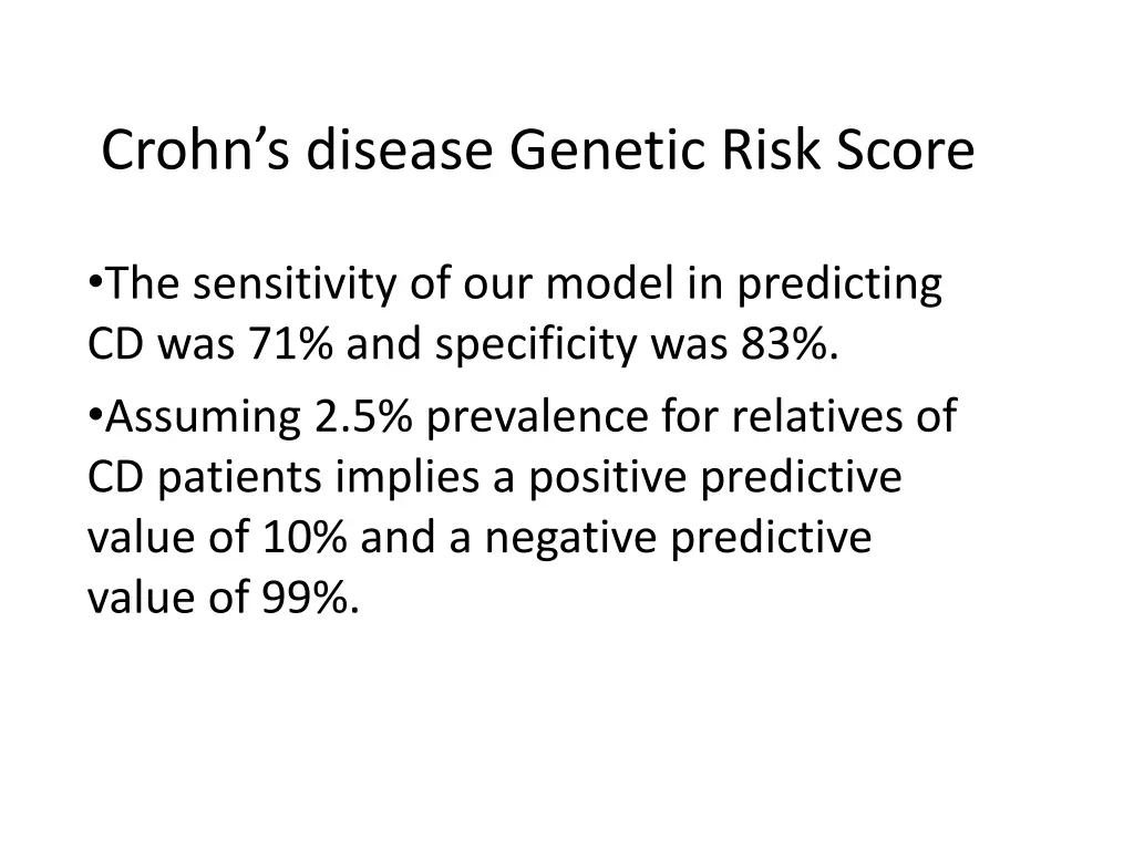 crohn s disease genetic risk score