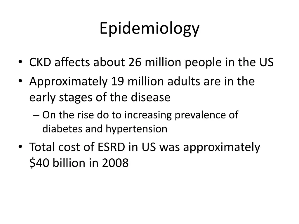 epidemiology