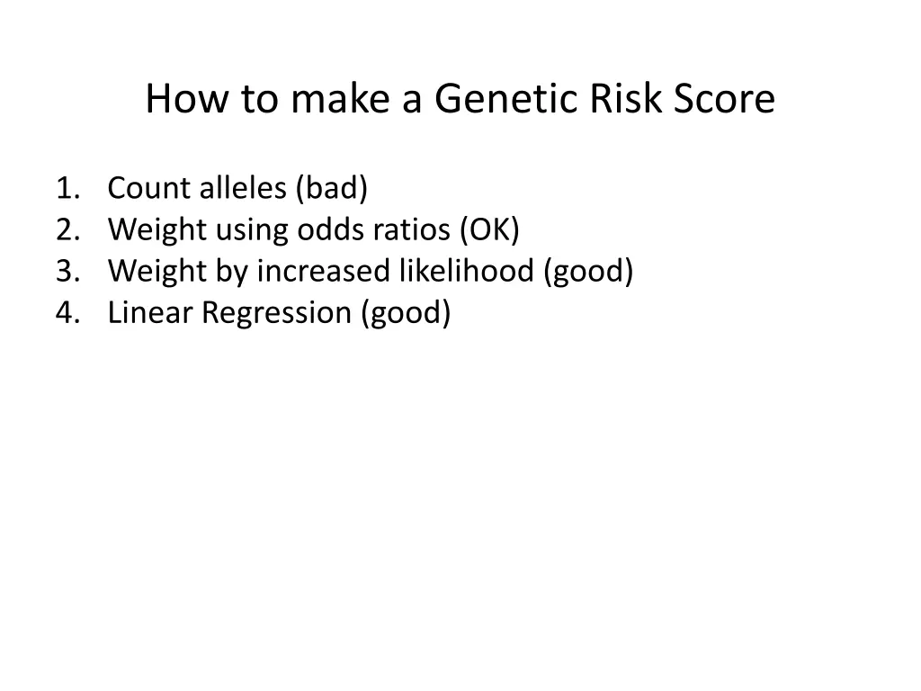 how to make a genetic risk score 4