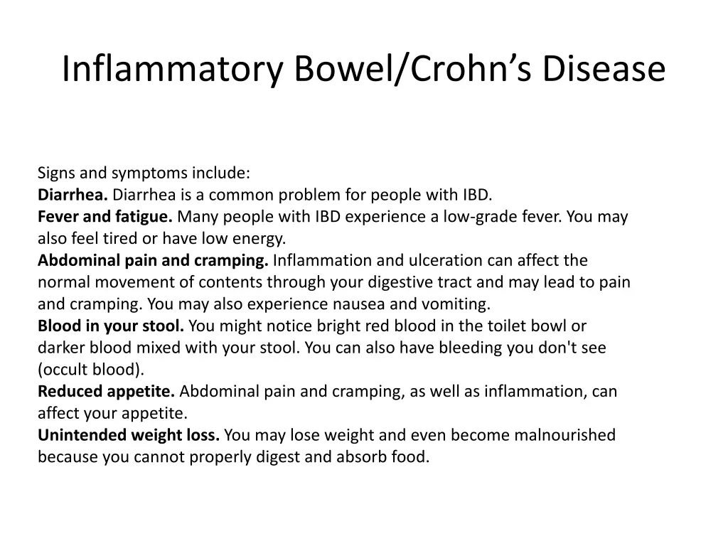 inflammatory bowel crohn s disease