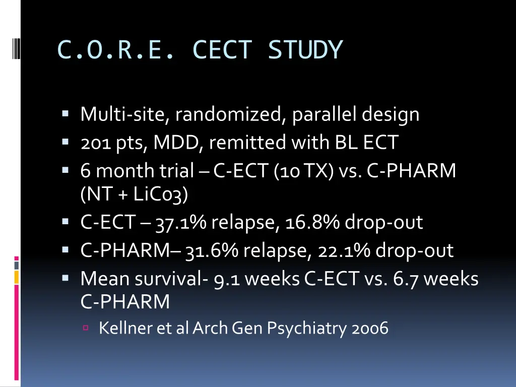 c o r e cect study