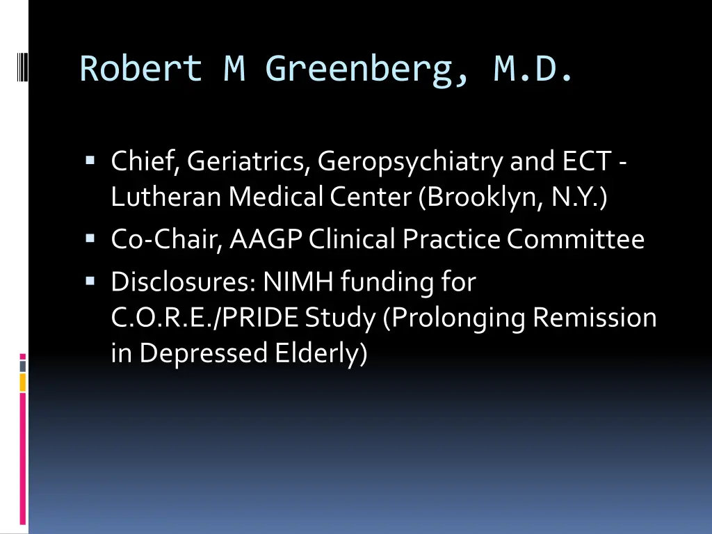 robert m greenberg m d