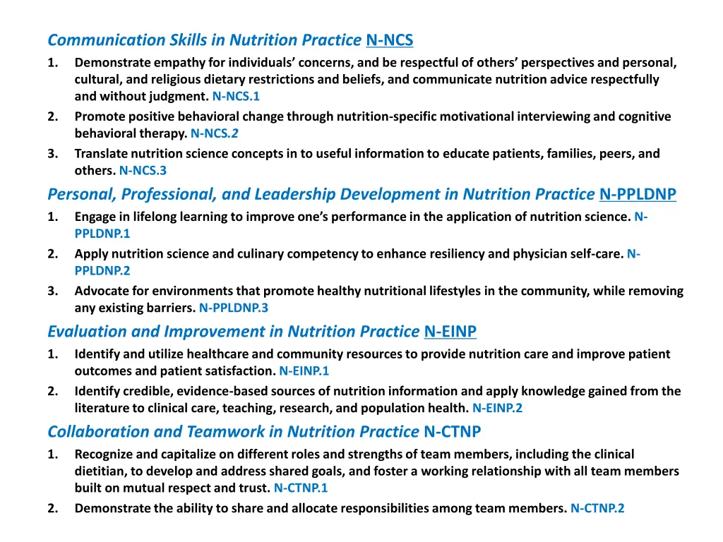 communication skills in nutrition practice