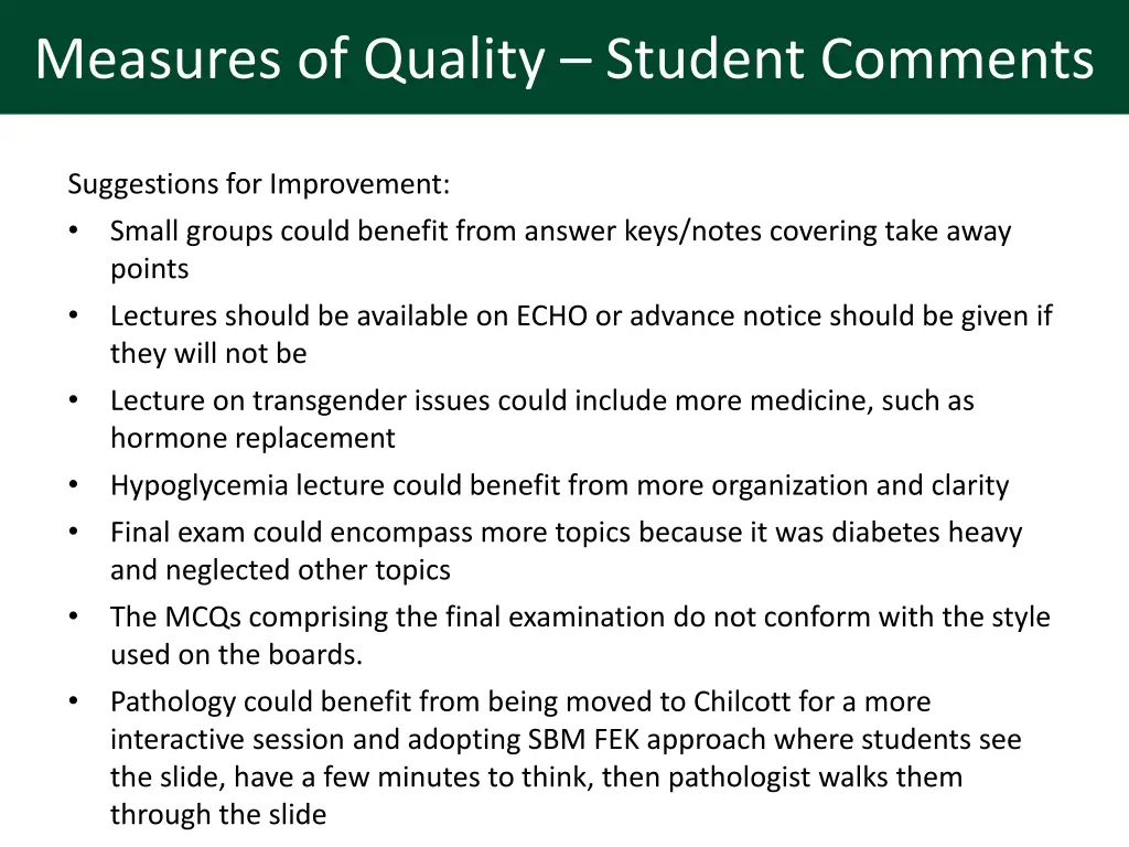 measures of quality student comments 2