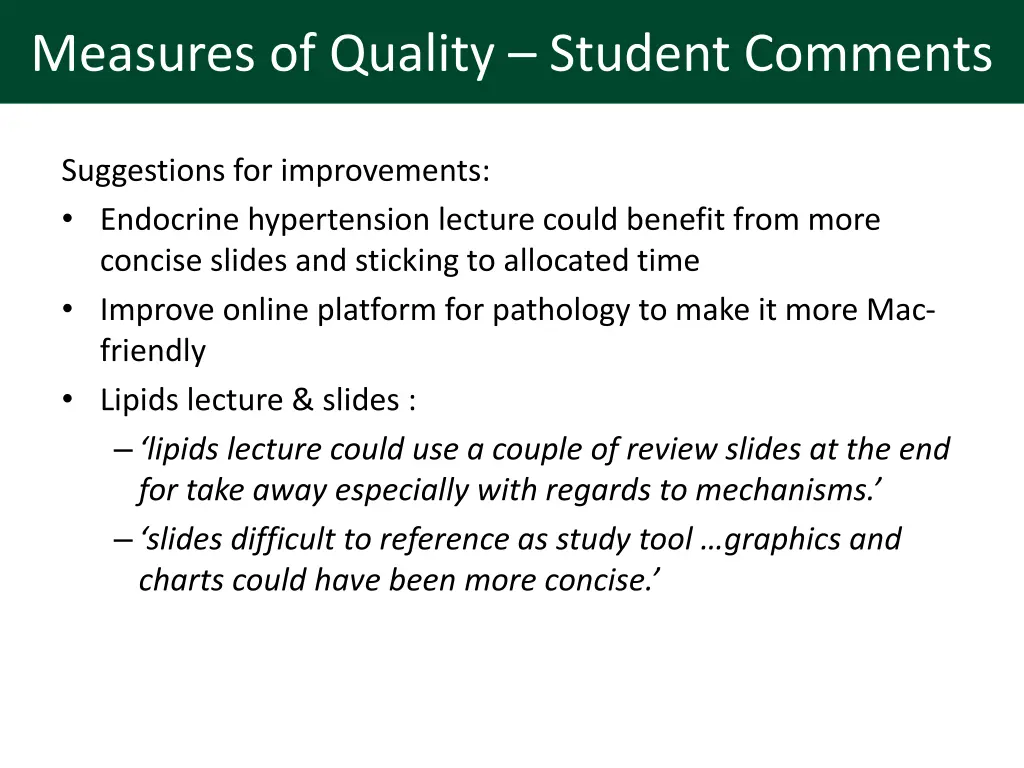 measures of quality student comments 3