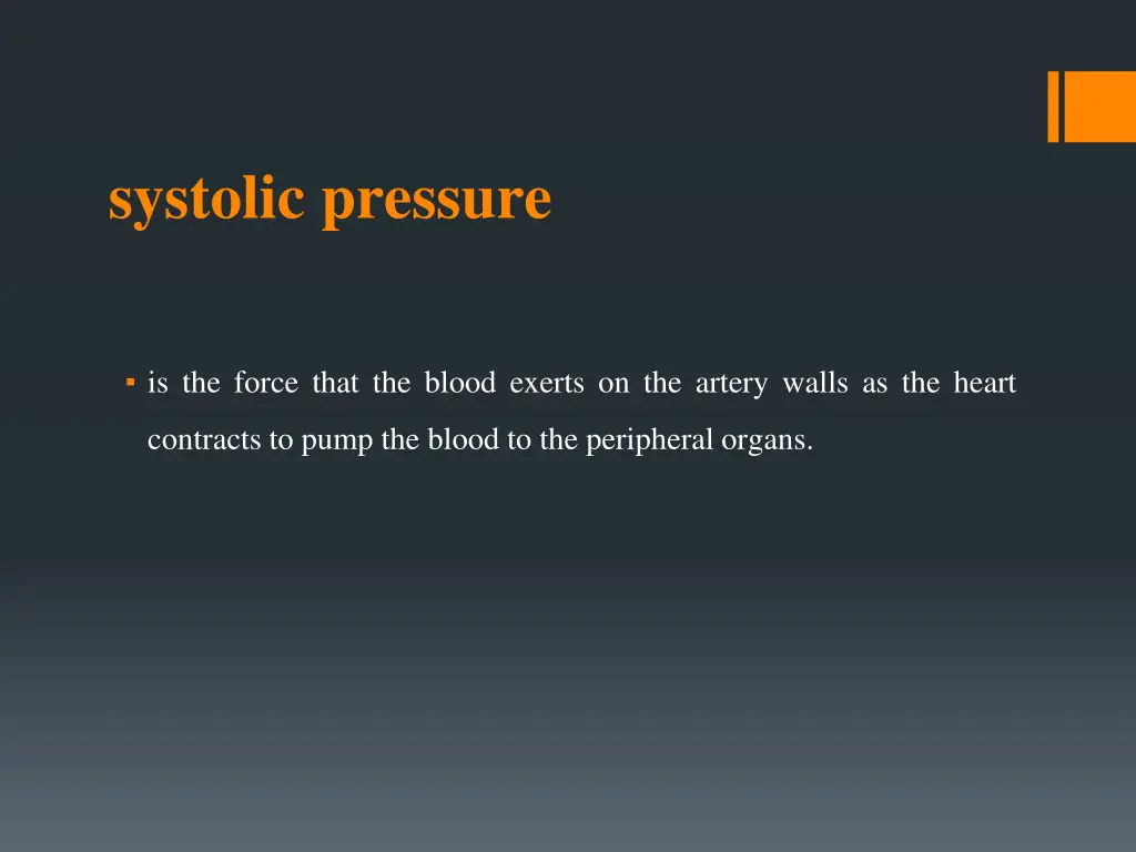 systolic pressure