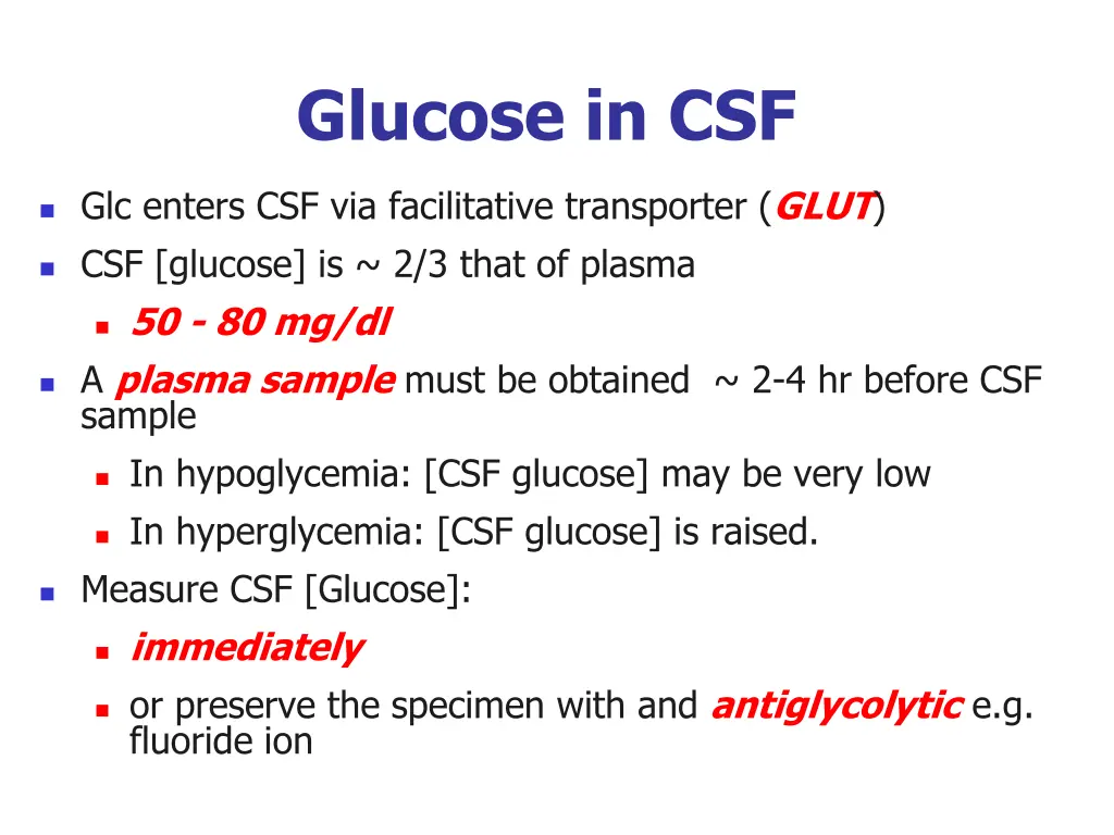 glucose in csf