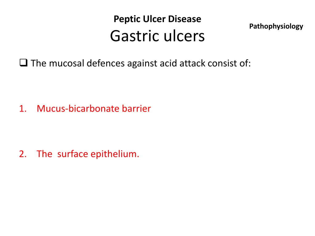peptic ulcer disease gastric ulcers