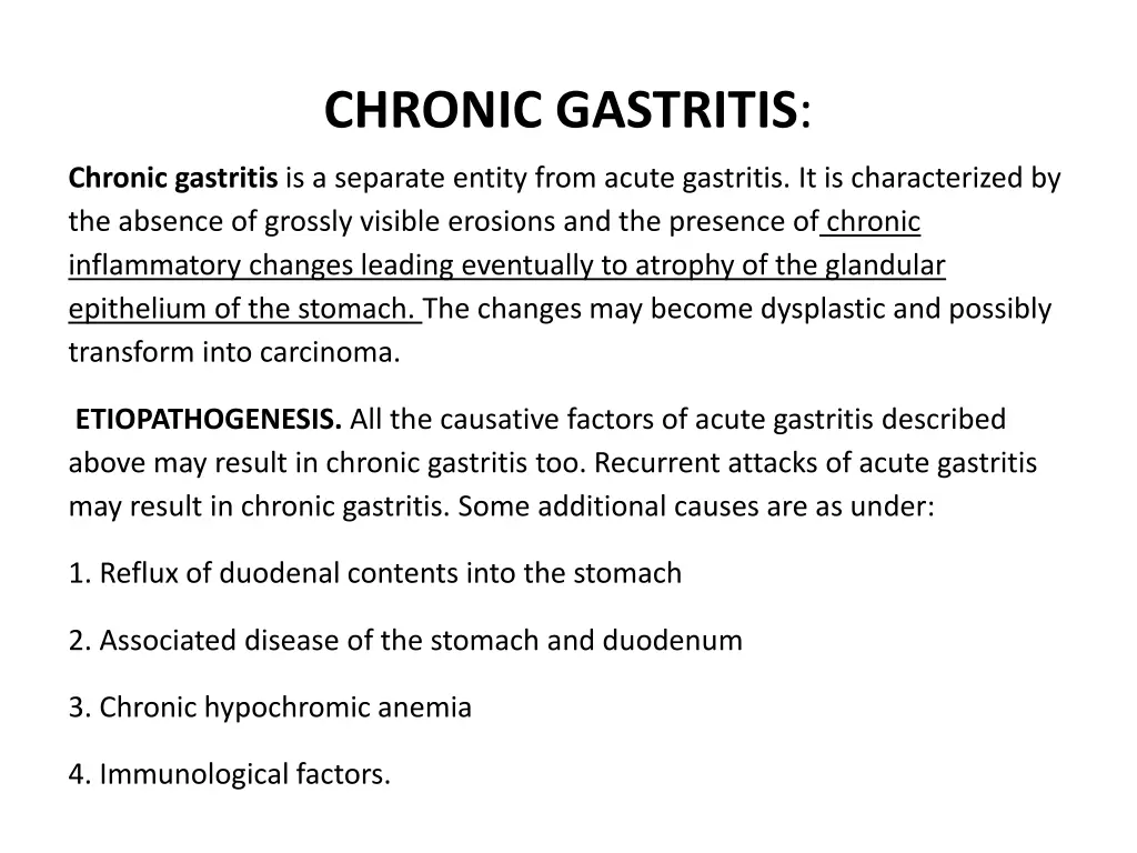 chronic gastritis