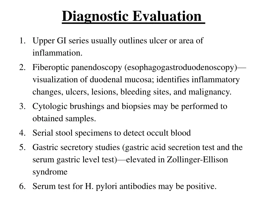diagnostic evaluation