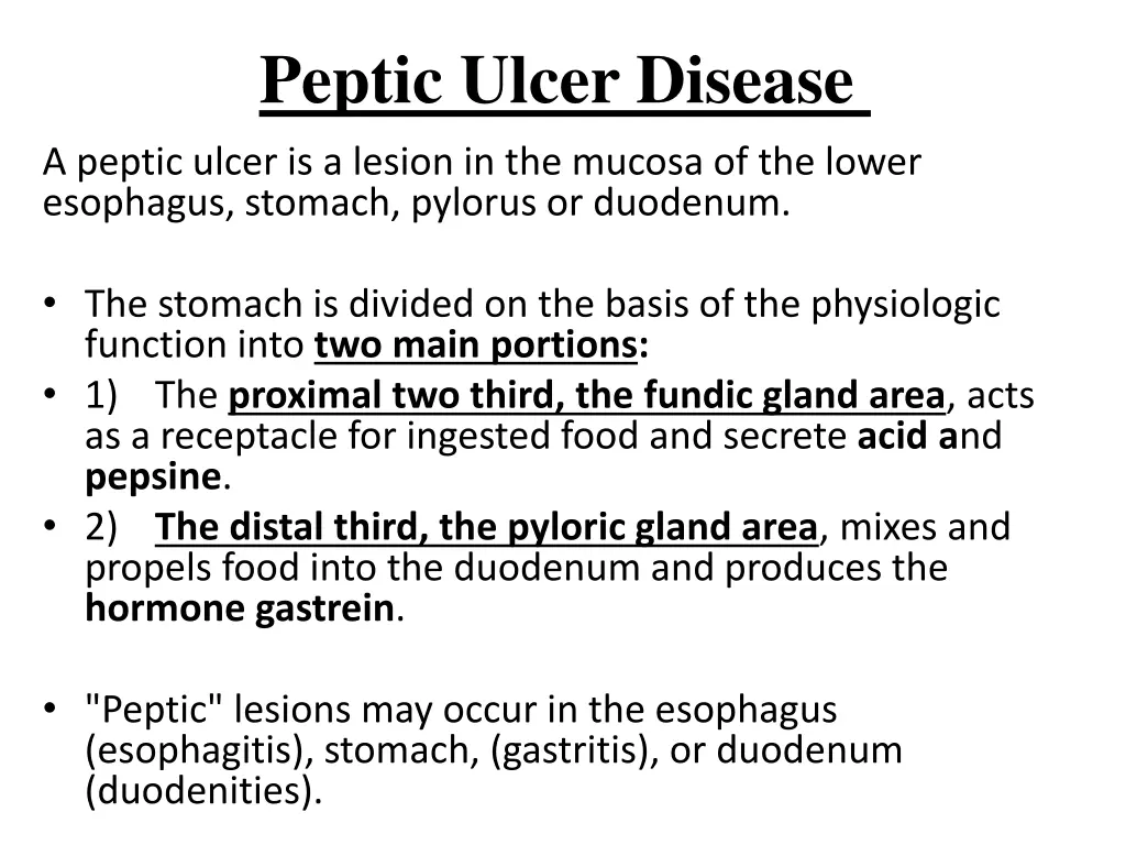 peptic ulcer disease