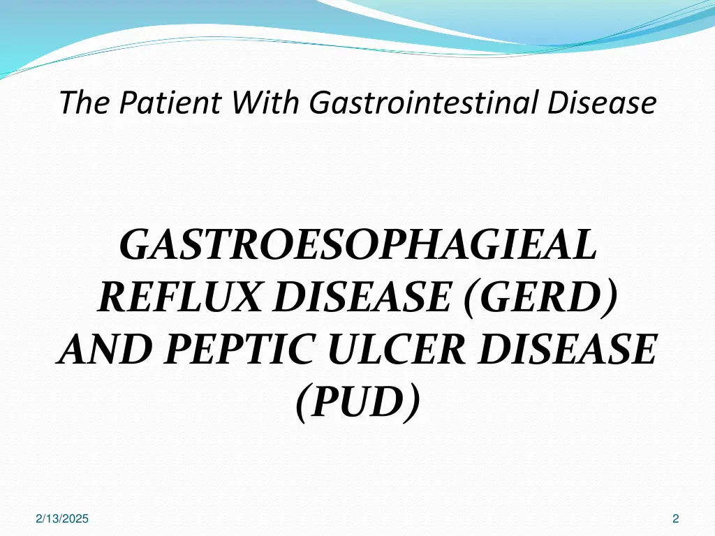 the patient with gastrointestinal disease