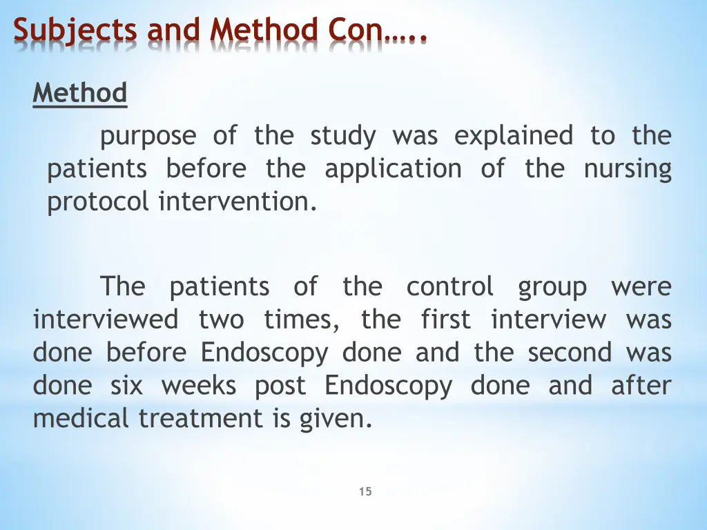 subjects and method con 1
