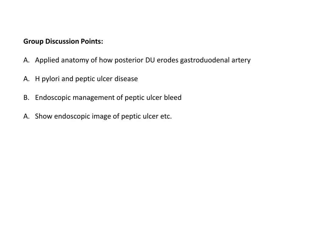 group discussion points 1