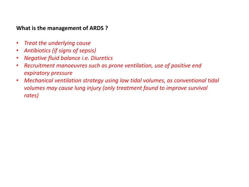what is the management of ards
