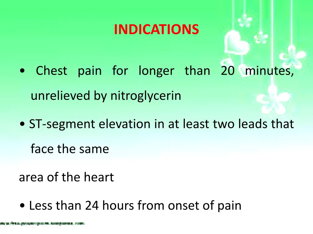 indications