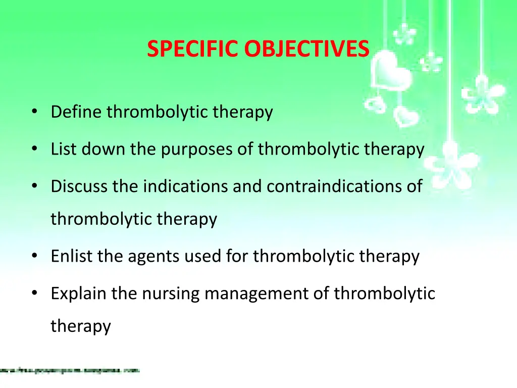 specific objectives