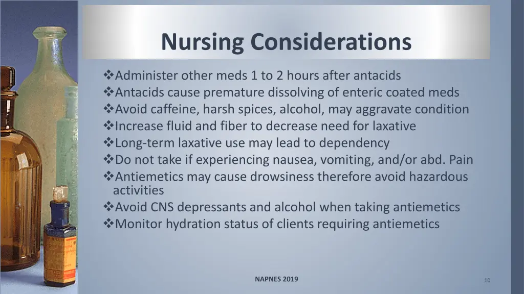 nursing considerations