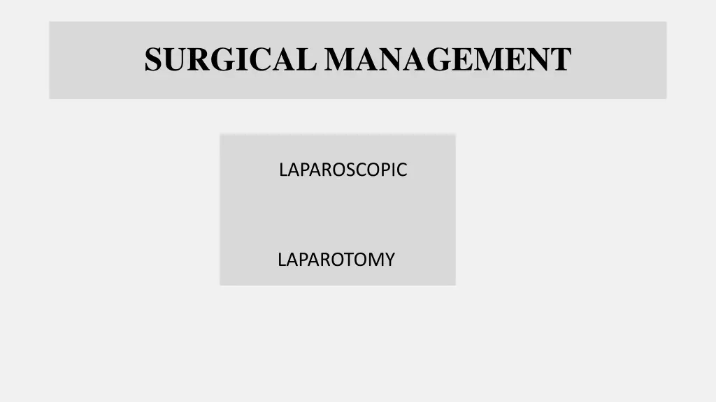 surgical management