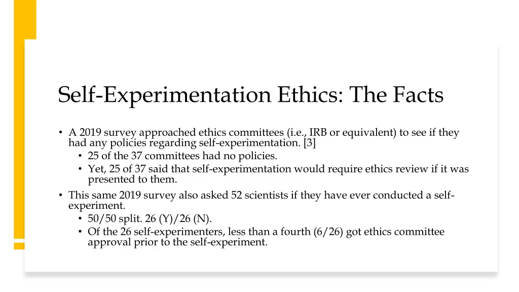 self experimentation ethics the facts