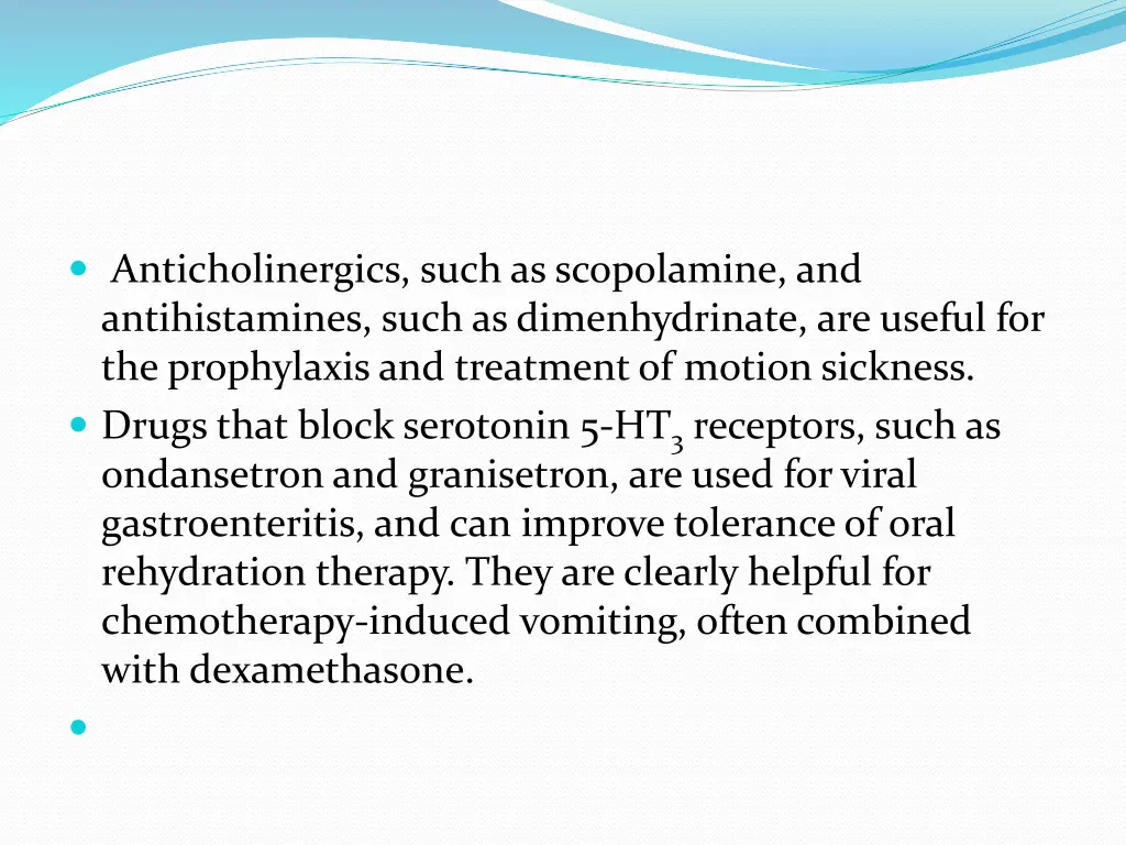 anticholinergics such as scopolamine