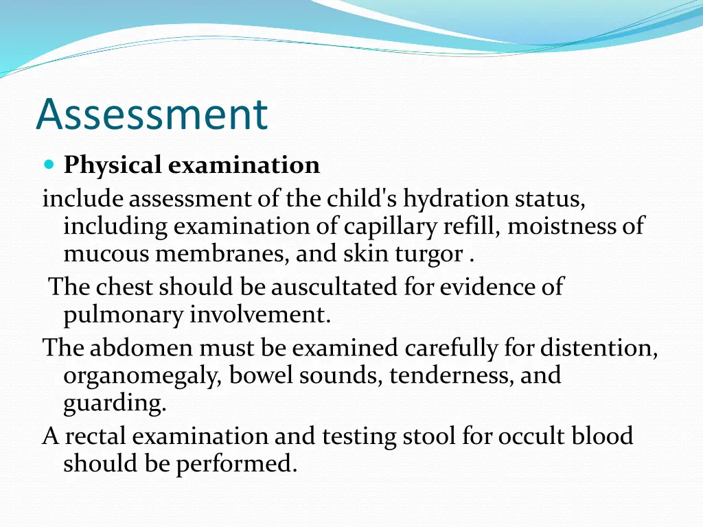 assessment physical examination include
