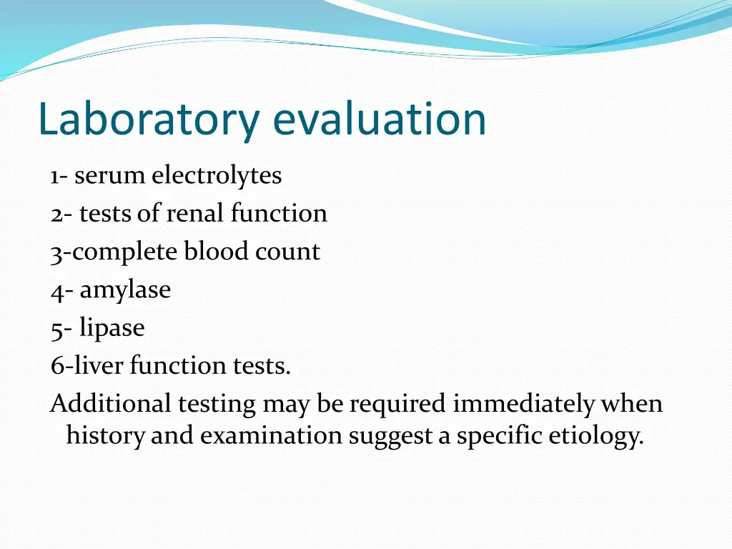 laboratory evaluation