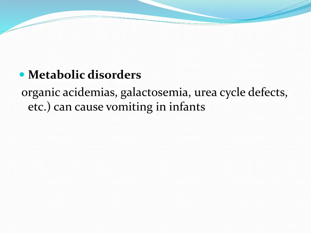 metabolic disorders organic acidemias